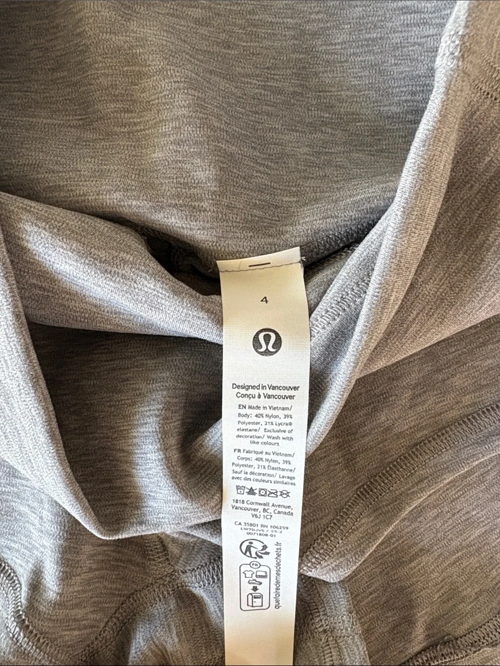 lululemon athletica High-Waist Light Gray Workout Shorts